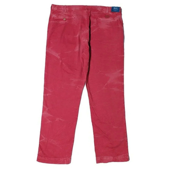 Polo Ralph Lauren Men's Straight Fit Garment Dyed Pants Red Size 40 (MSRP $198) - Picture 3 of 7